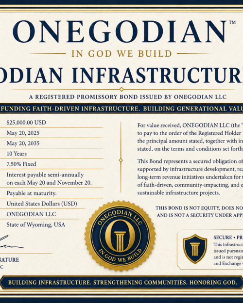 ONEGODIAN Infrastructure Bond — Test Offering