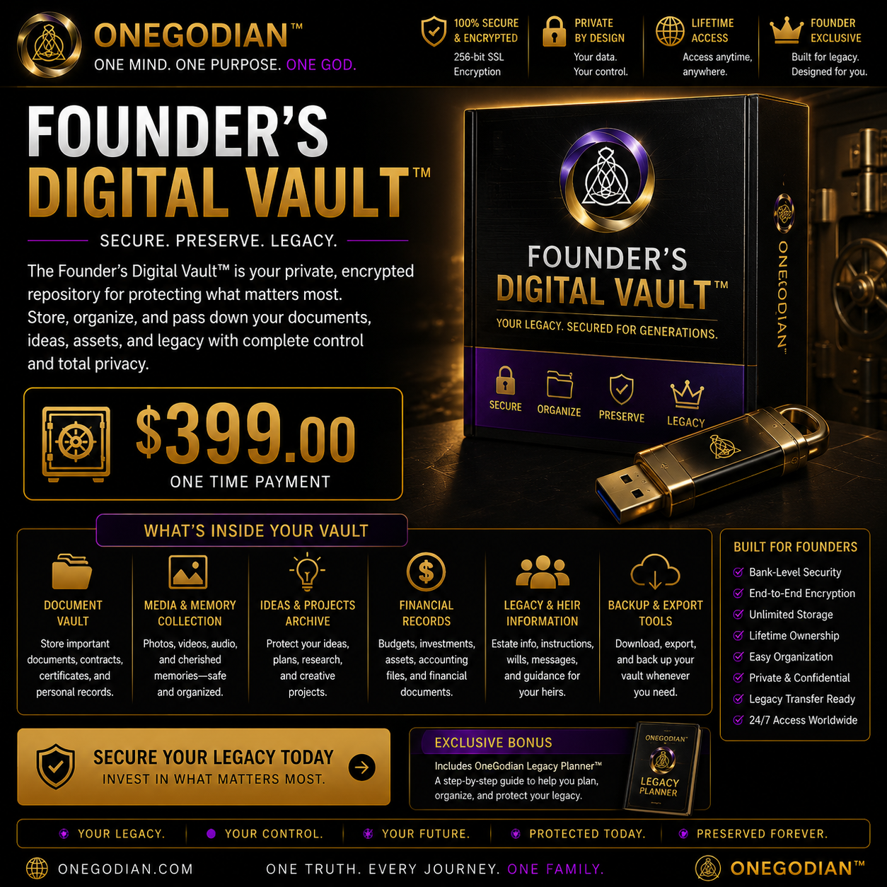 Founder’s Digital Vault™