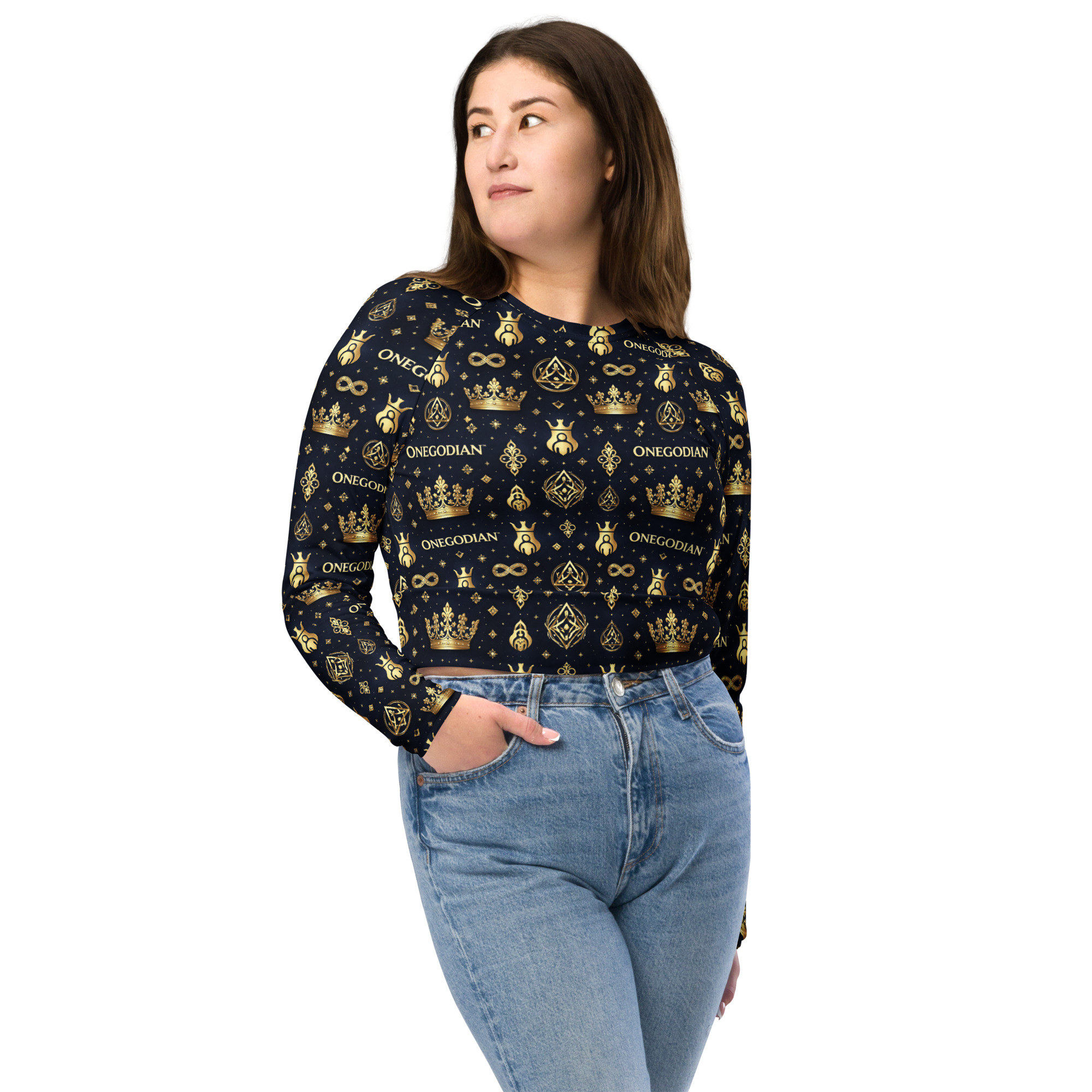 ONEGODIAN™ Royal Alignment - long-sleeve crop top - Image 6