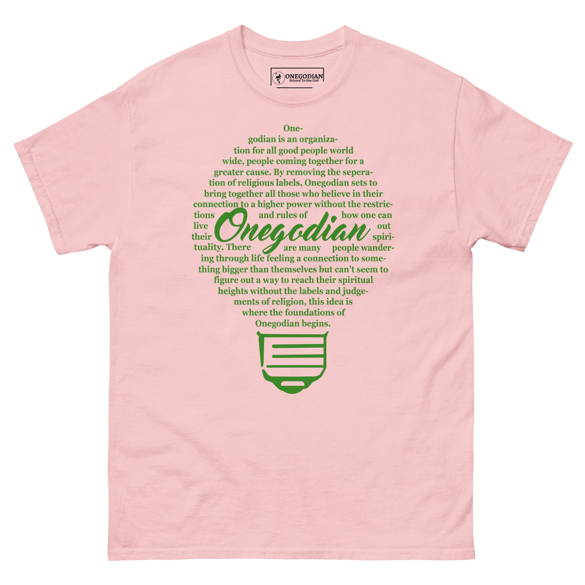 The Onegodian Lightbulb - Unisex classic tee - Green - Image 4