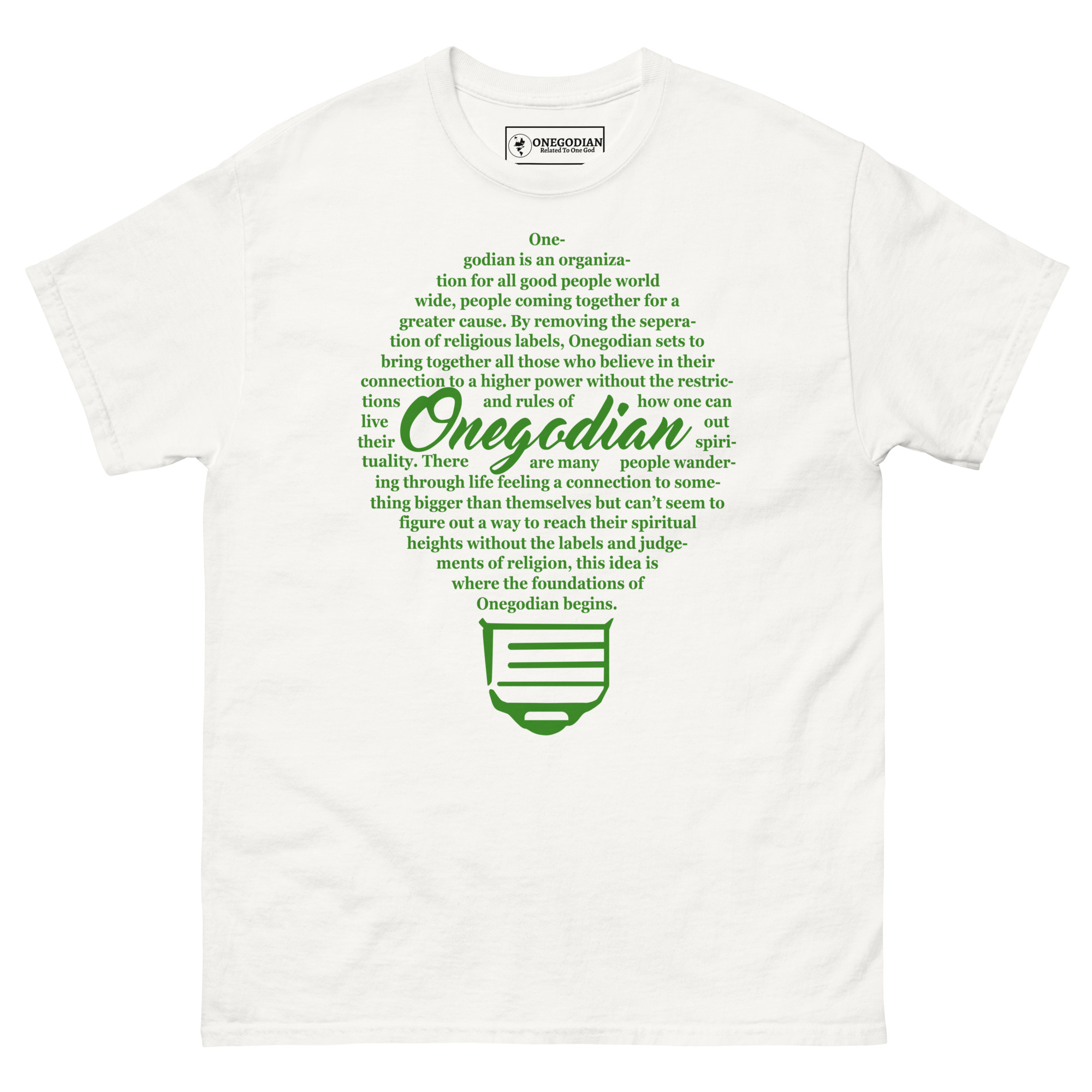 The Onegodian Lightbulb - Unisex classic tee - Green