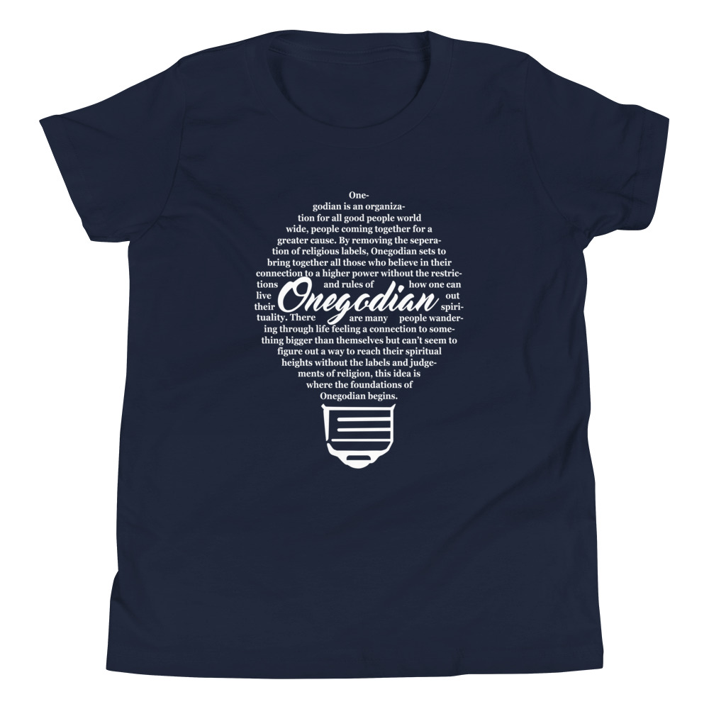 The Onegodian Idea - Youth Short Sleeve T-Shirt - White Lightbulb - Image 8