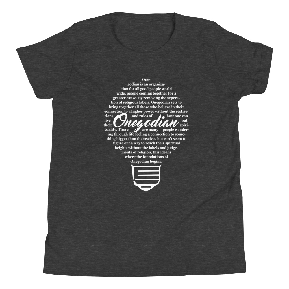 The Onegodian Idea - Youth Short Sleeve T-Shirt - White Lightbulb - Image 6