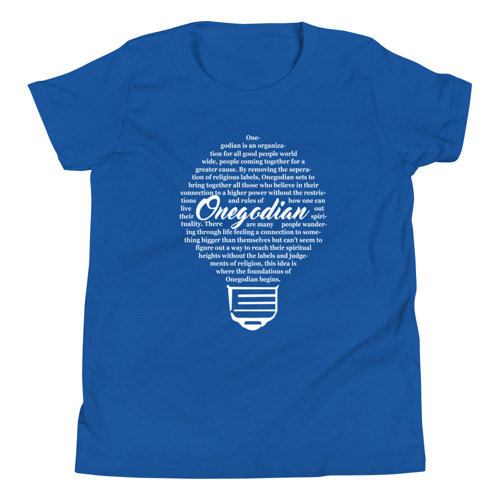 The Onegodian Idea - Youth Short Sleeve T-Shirt - White Lightbulb - Image 5