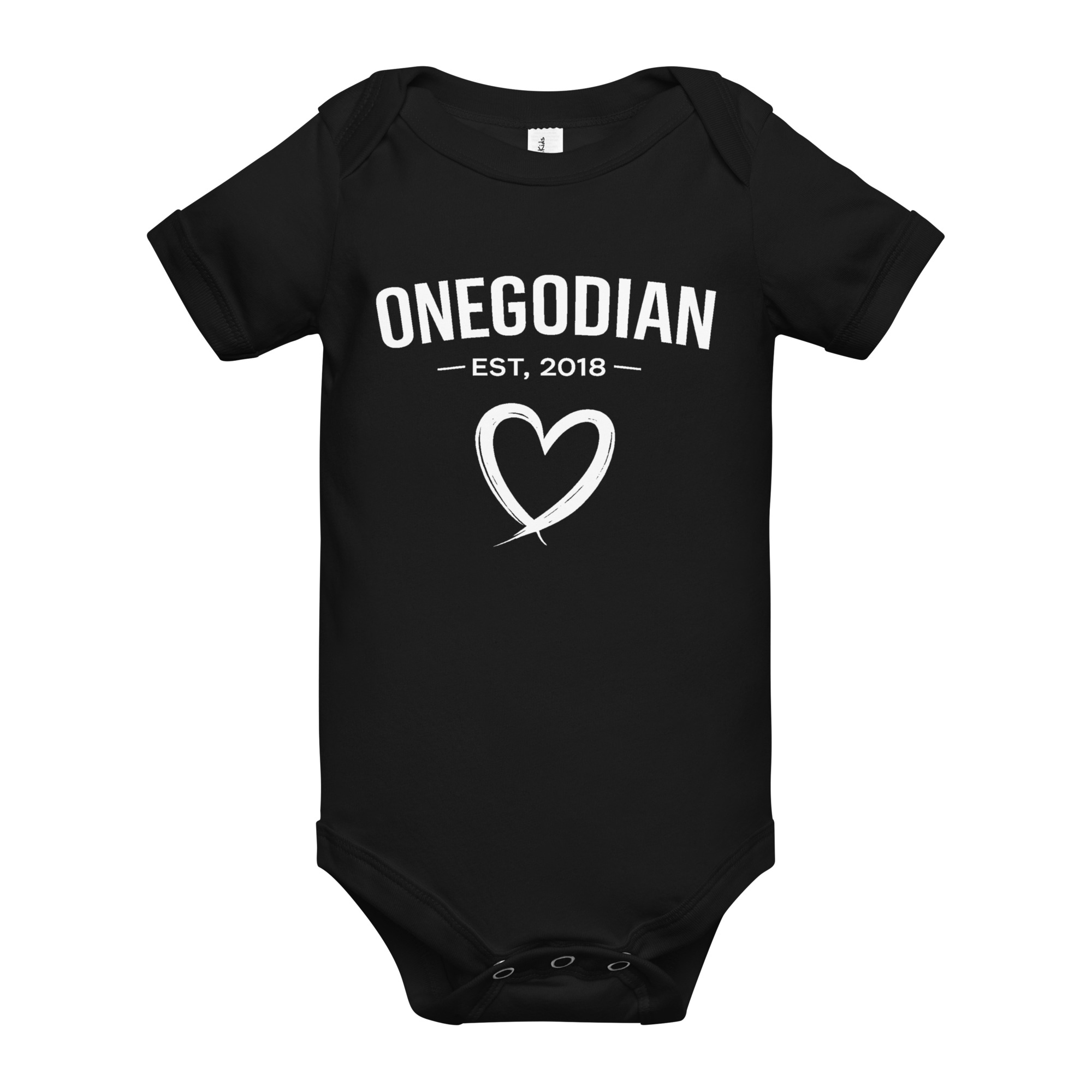 Baby short sleeve one piece – White