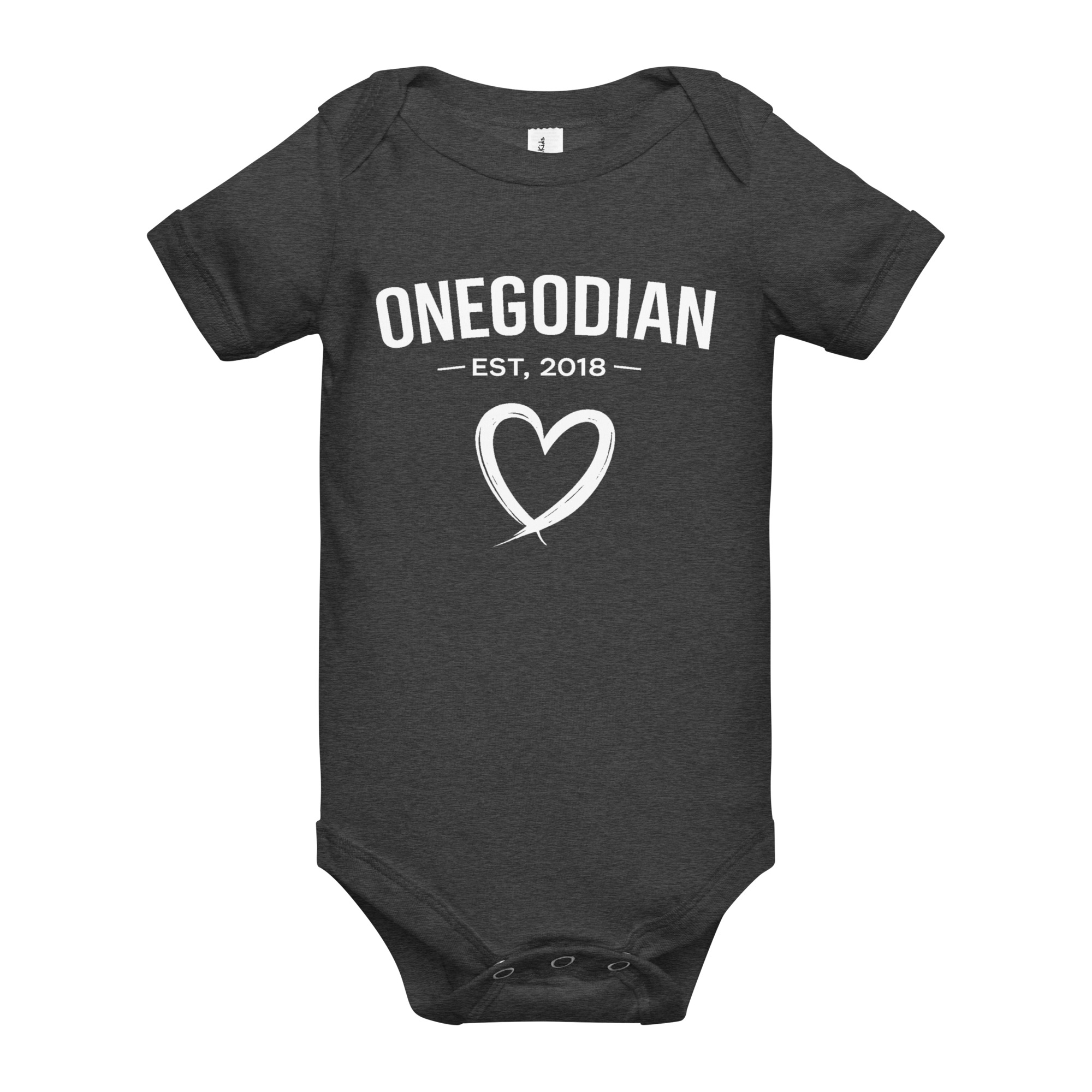 Baby short sleeve one piece – White - Image 2
