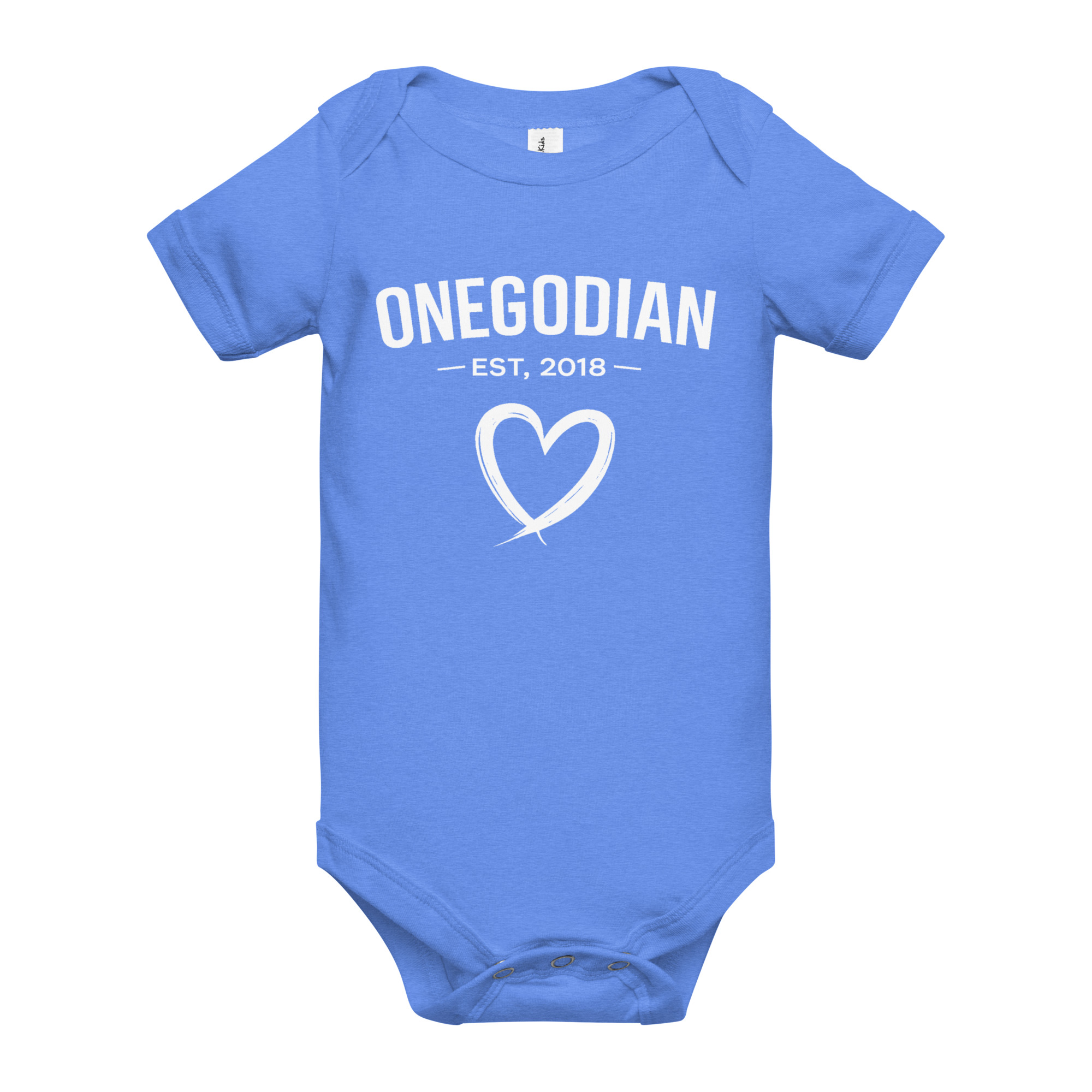 Baby short sleeve one piece – White - Image 3