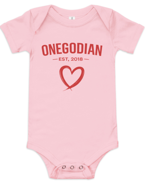 OneGodian: Est. With Love - Baby short sleeve one piece - Red