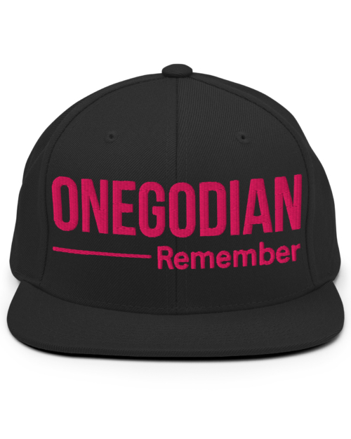 ONEGODIAN: Remember - Snapback Hat - Pink
