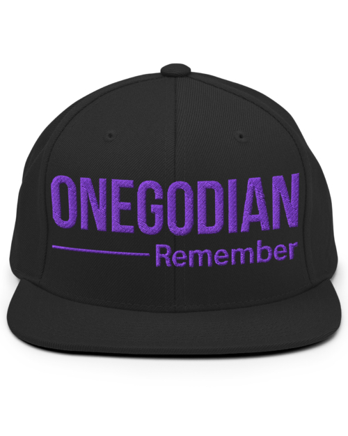 ONEGODIAN: Remember – Snapback Hat – Purple
