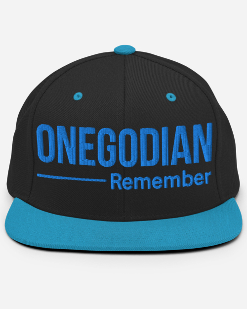 ONEGODIAN: Remember – Snapback Hat – Aqua