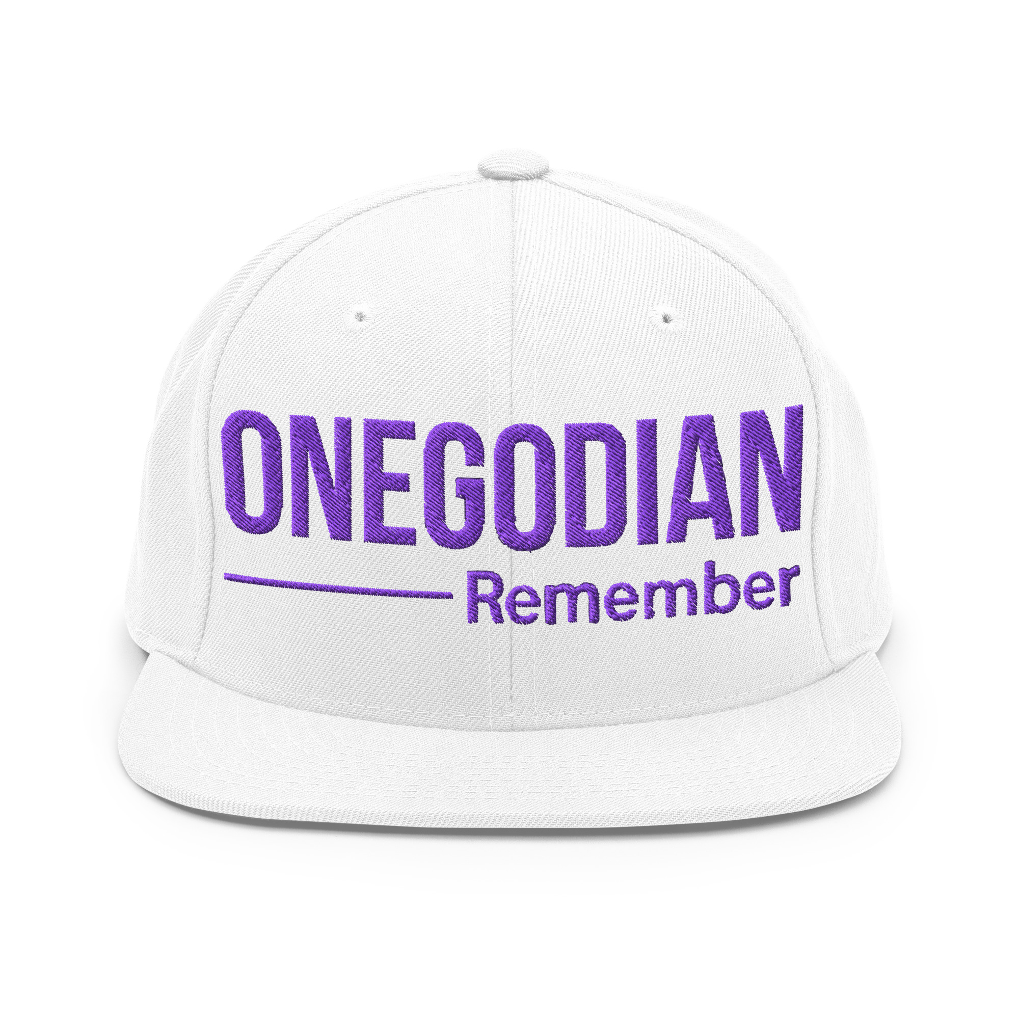 ONEGODIAN: Remember – Snapback Hat – Purple - Image 3