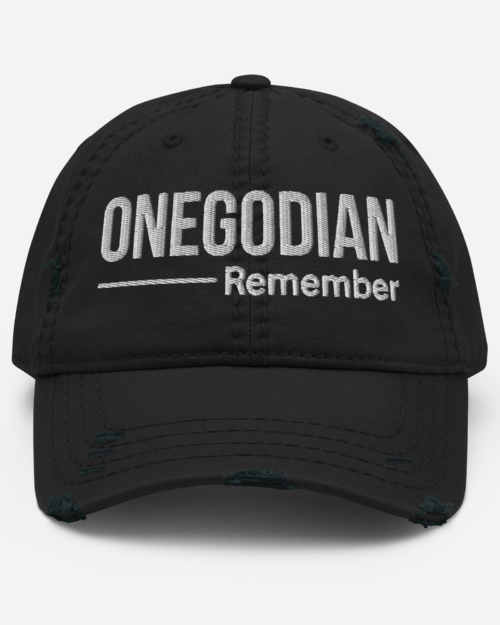 ONEGODIAN: Remember – Distressed Dad Hat