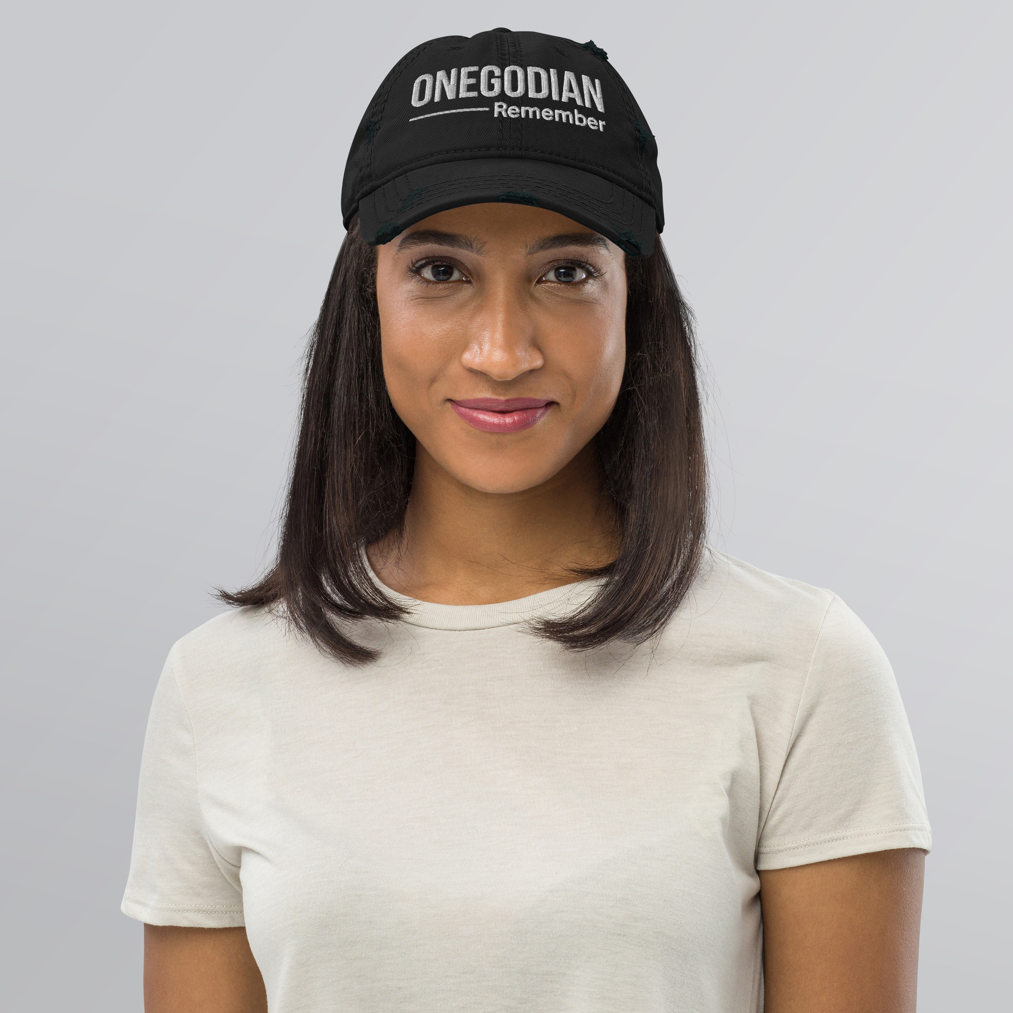 ONEGODIAN: Remember – Distressed Dad Hat - Image 2