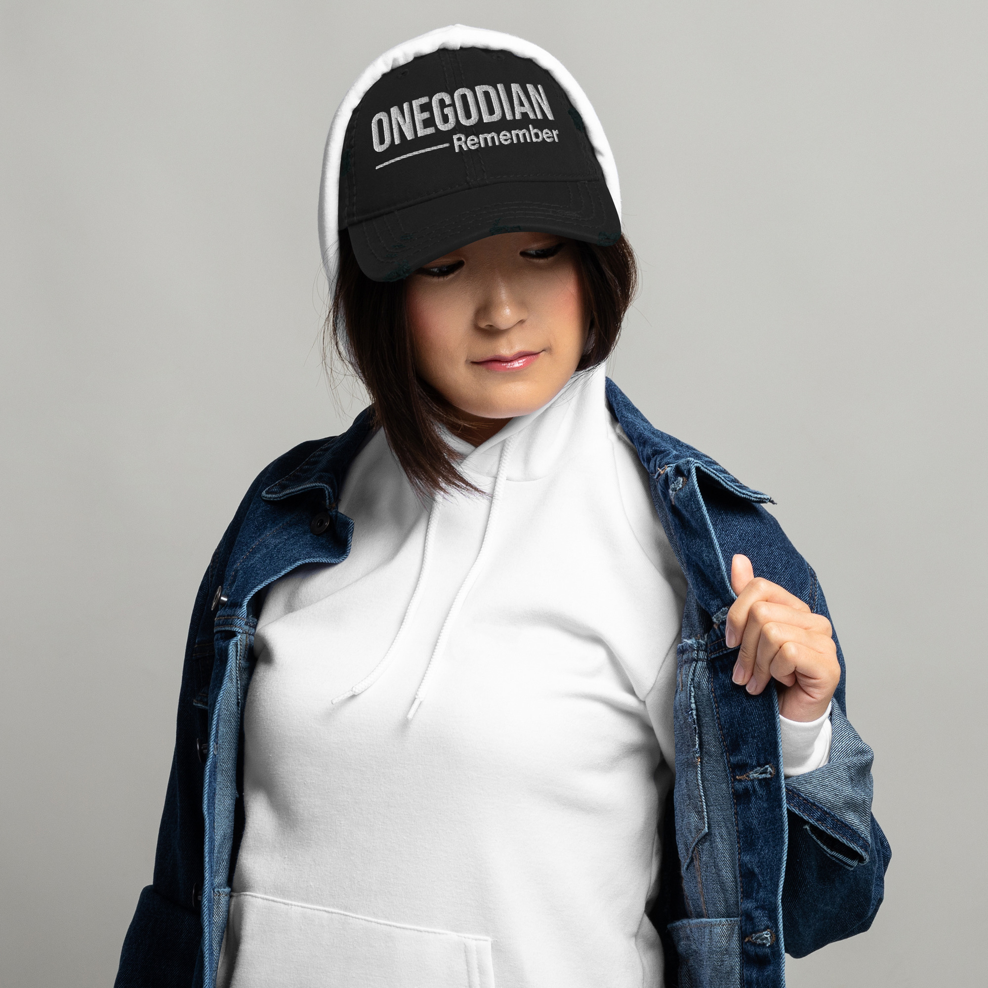 ONEGODIAN: Remember – Distressed Dad Hat - Image 3