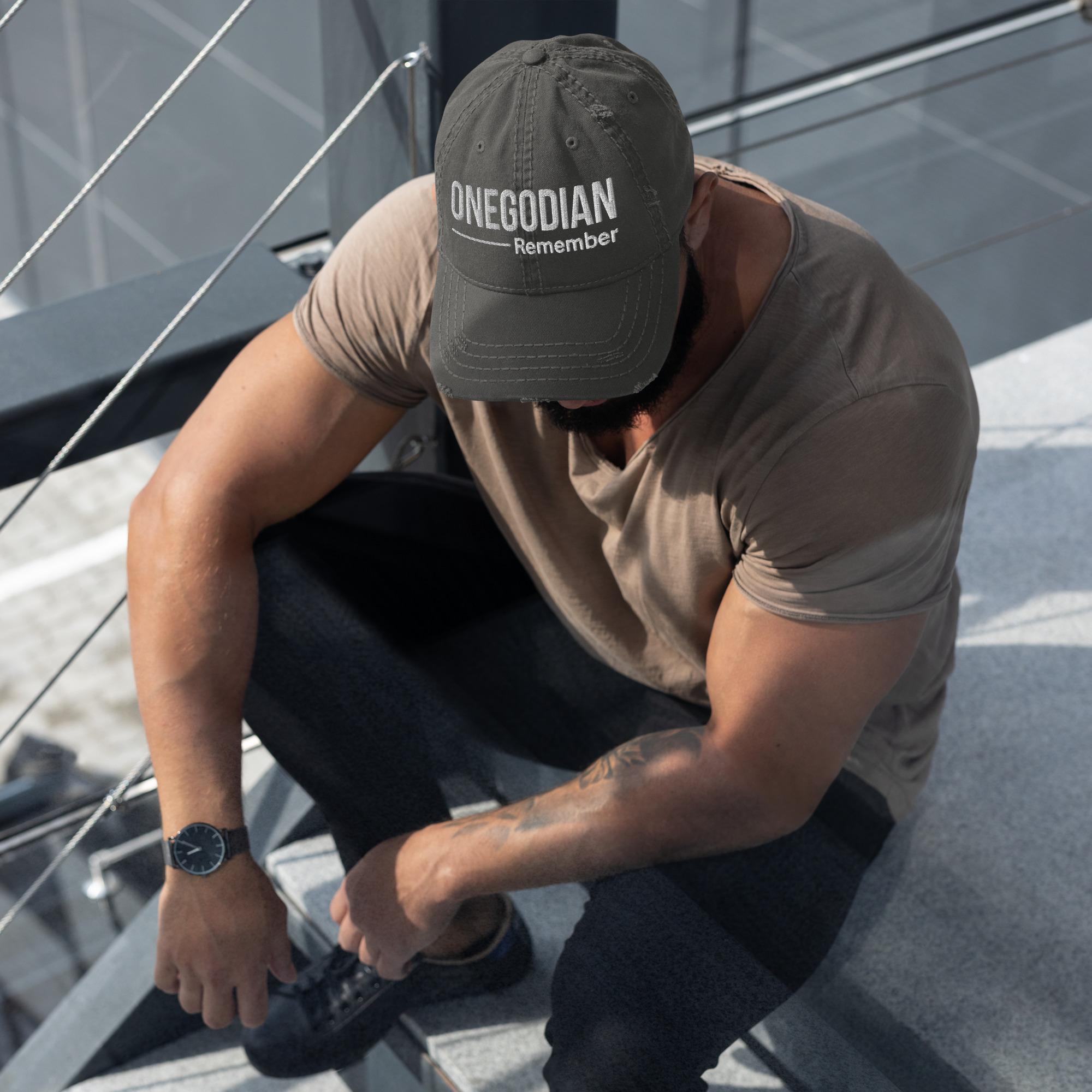 ONEGODIAN: Remember – Distressed Dad Hat - Image 6