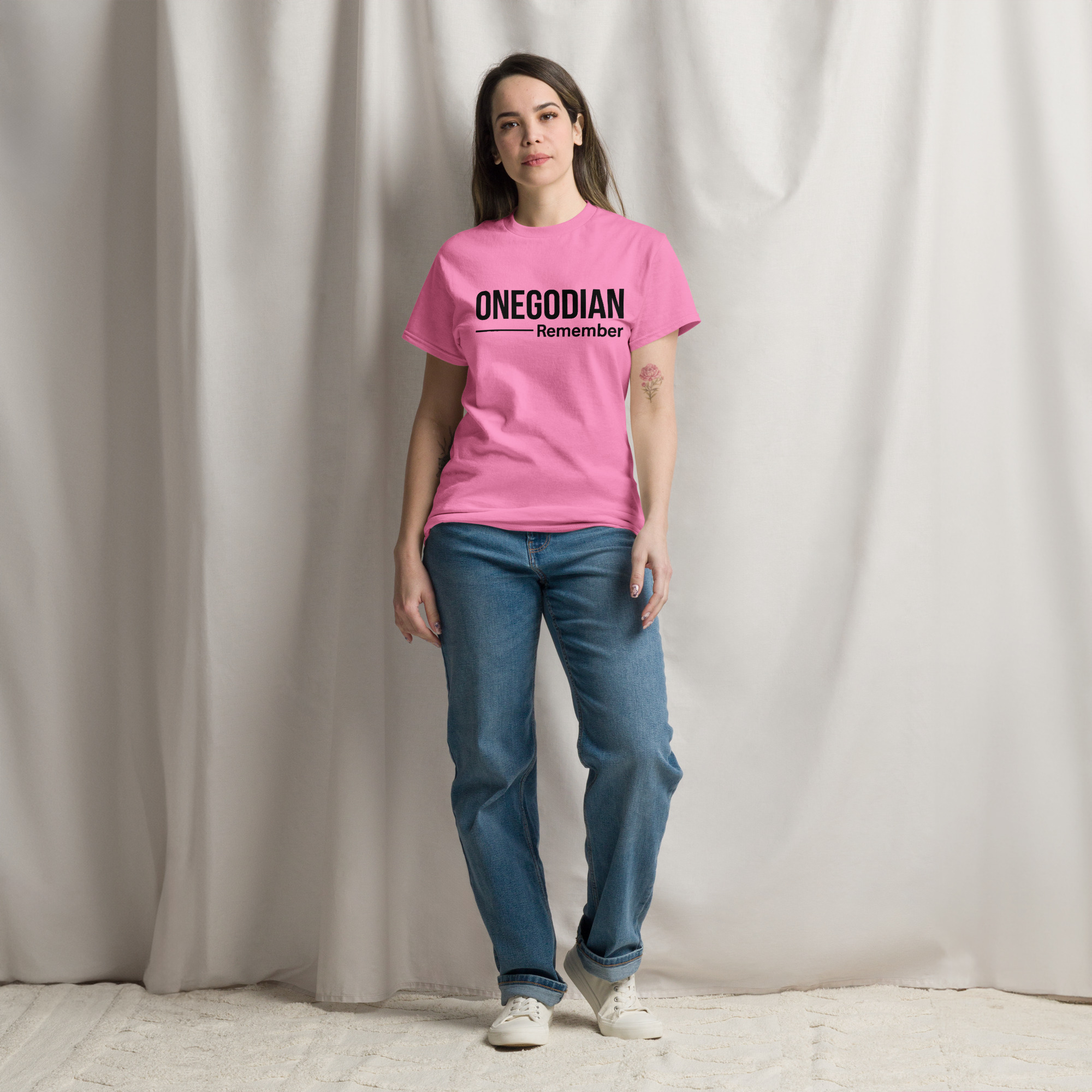 ONEGODIAN: Remember – Unisex classic tee - Black - Image 4