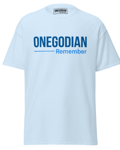 ONEGODIAN: Remember – Unisex classic tee - Royal & Aqua