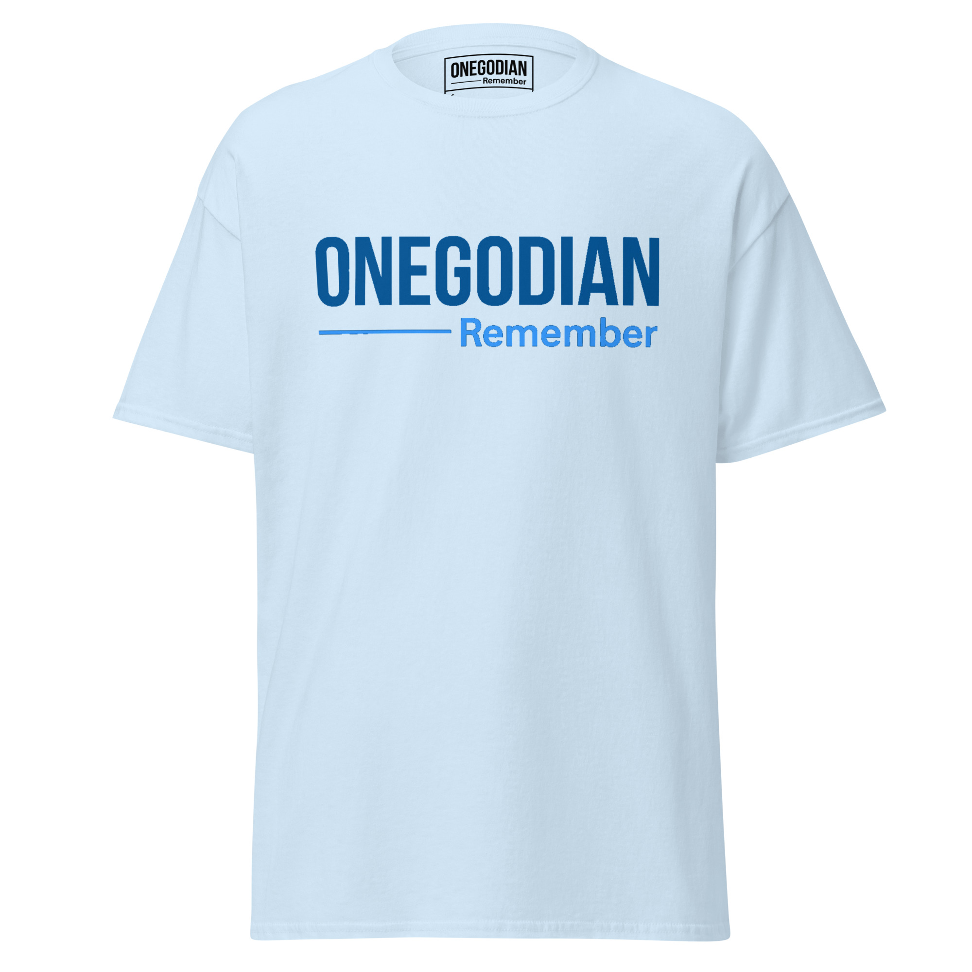 ONEGODIAN: Remember – Unisex classic tee - Royal & Aqua