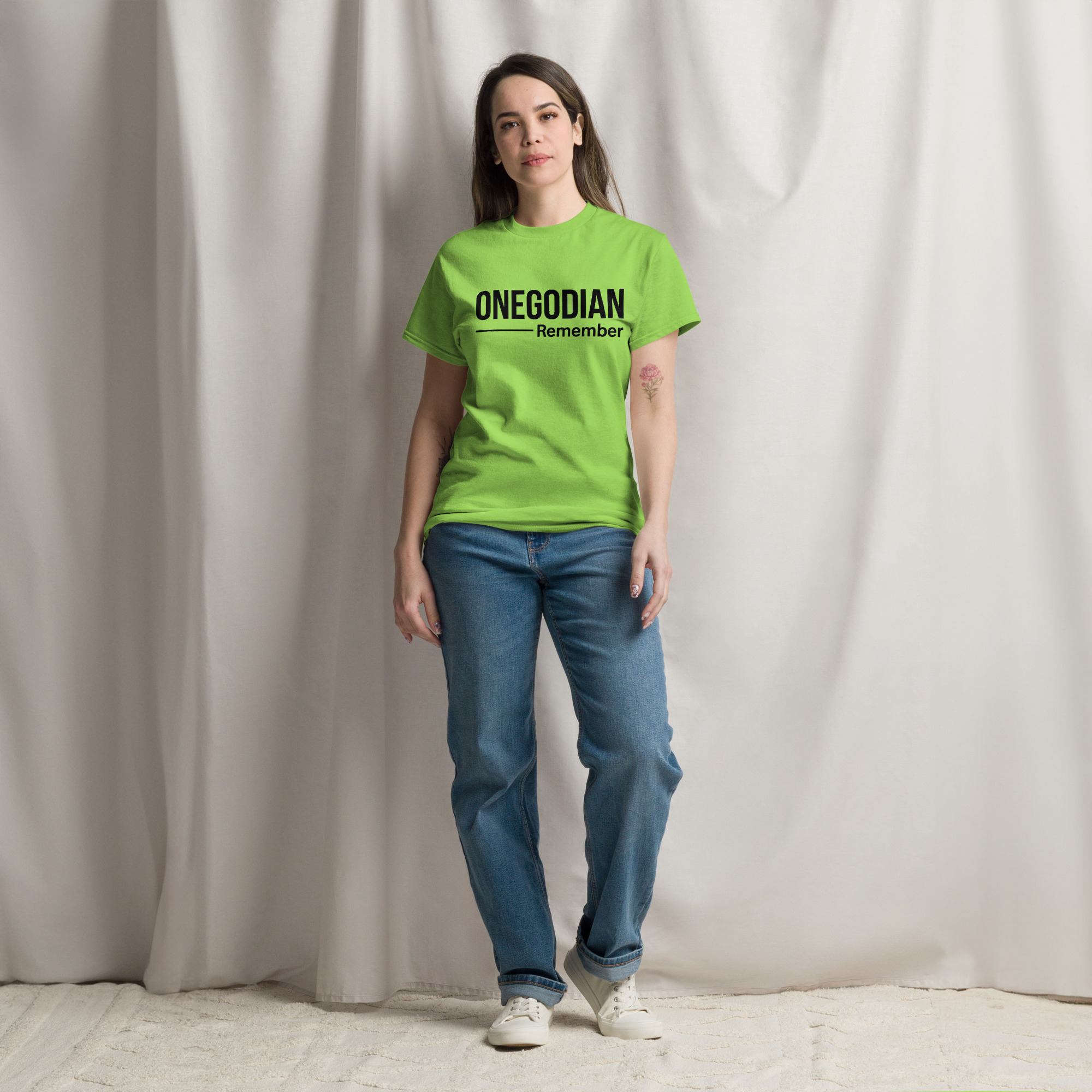 ONEGODIAN: Remember – Unisex classic tee - Black - Image 2