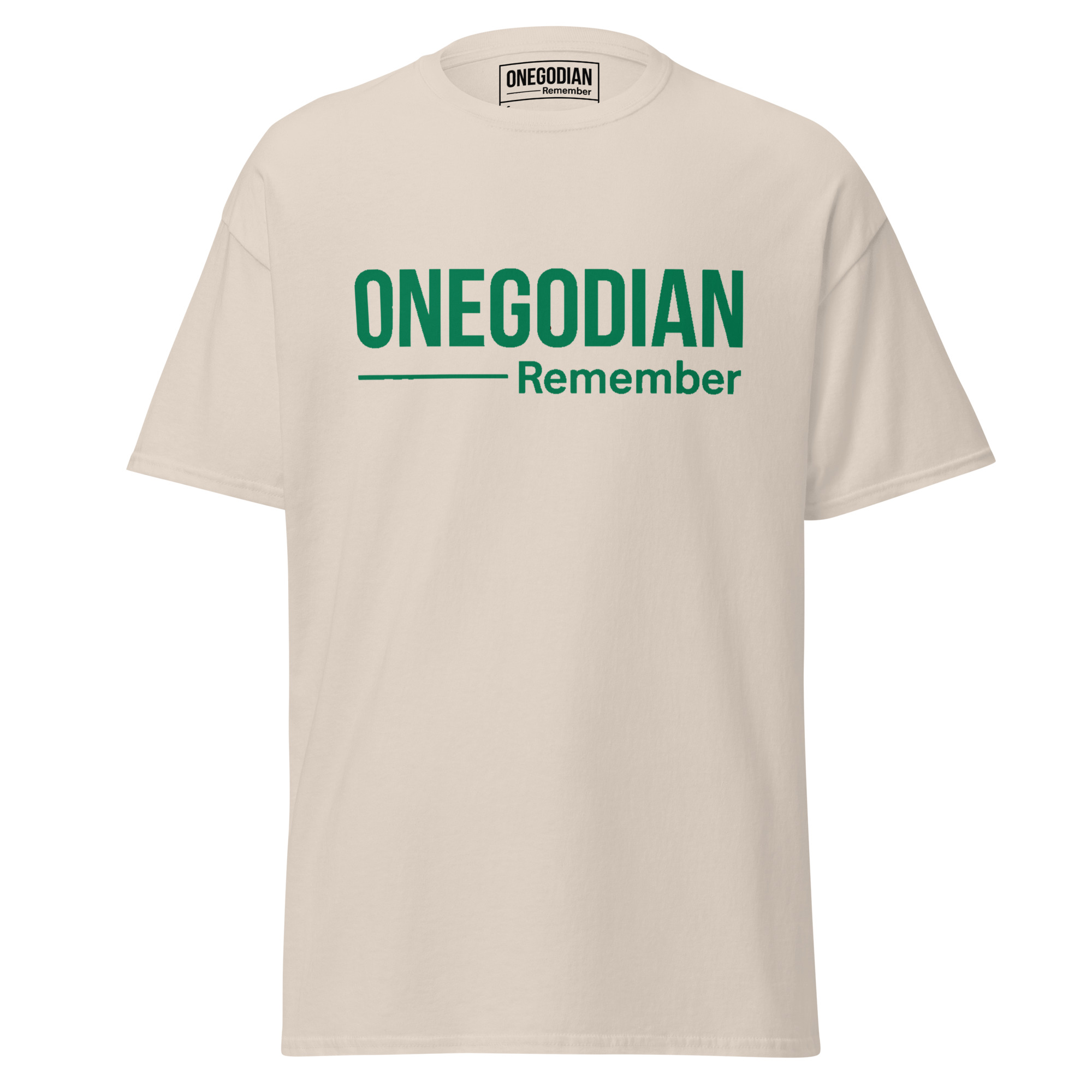 ONEGODIAN: Remember – Unisex classic tee - Green - Image 15