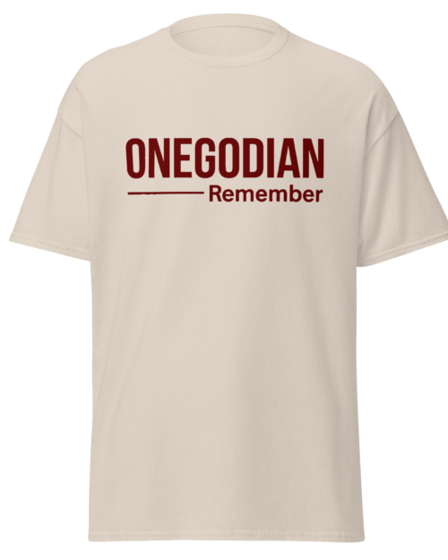 ONEGODIAN: Remember – Unisex classic tee – Burgundy