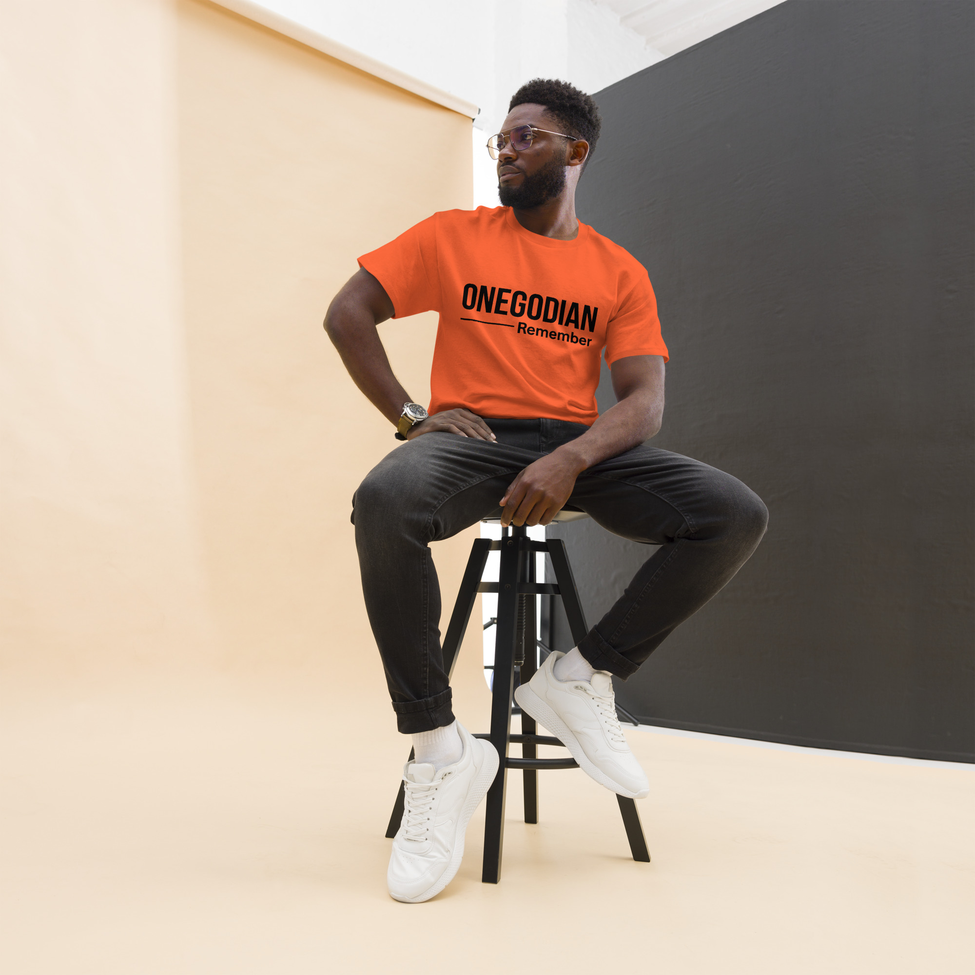 ONEGODIAN: Remember – Unisex classic tee - Black - Image 3
