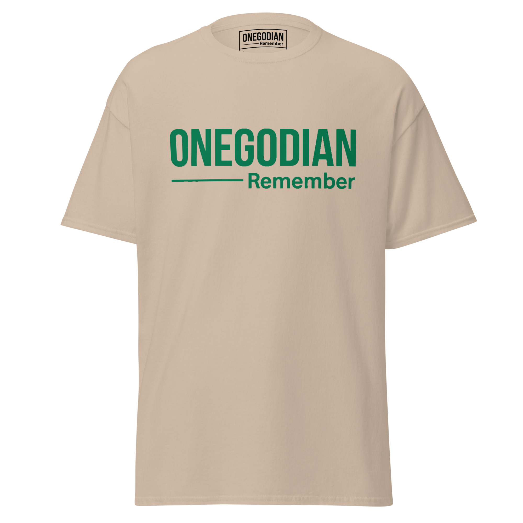 ONEGODIAN: Remember – Unisex classic tee - Green - Image 8