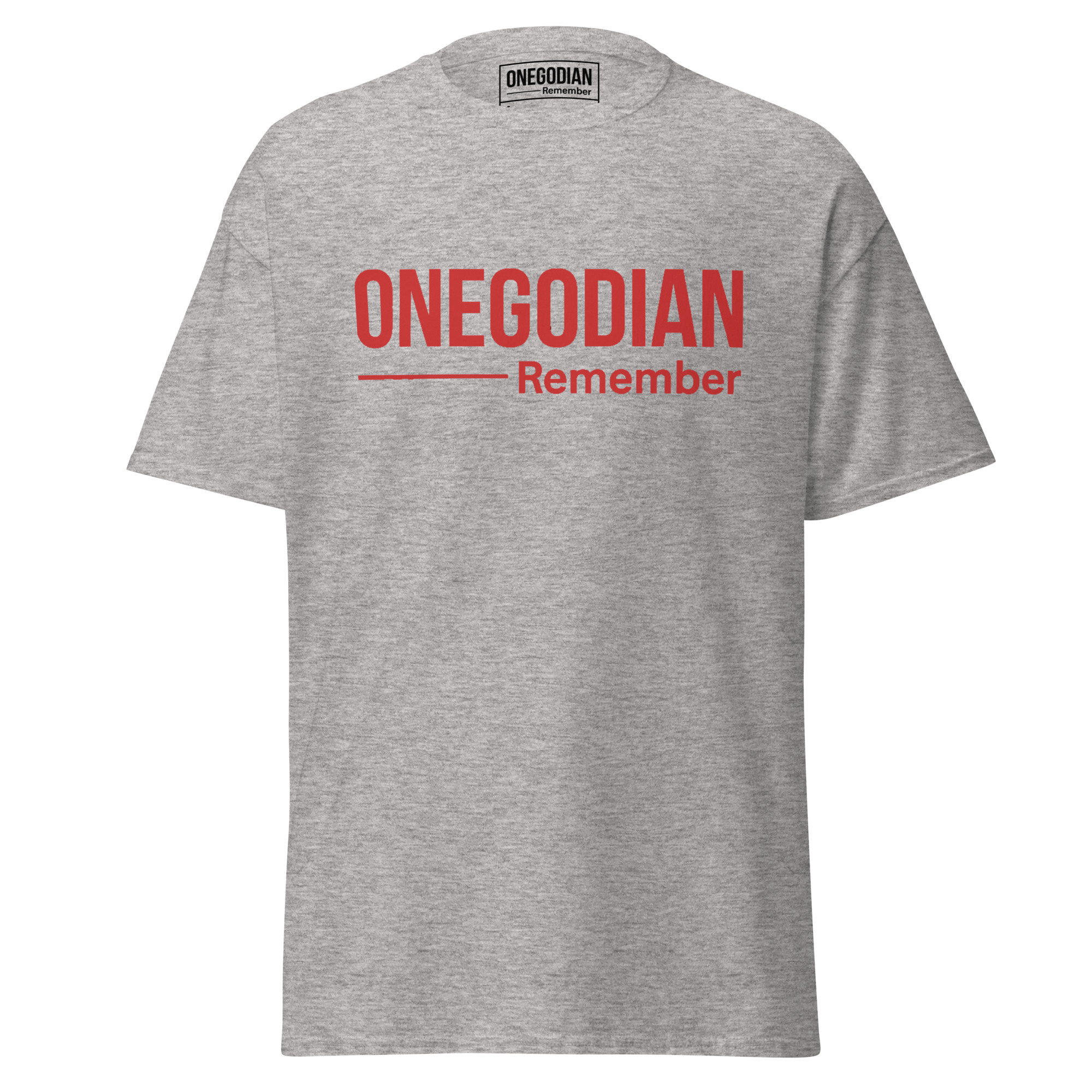 ONEGODIAN: Remember – Unisex classic tee - Red - Image 2