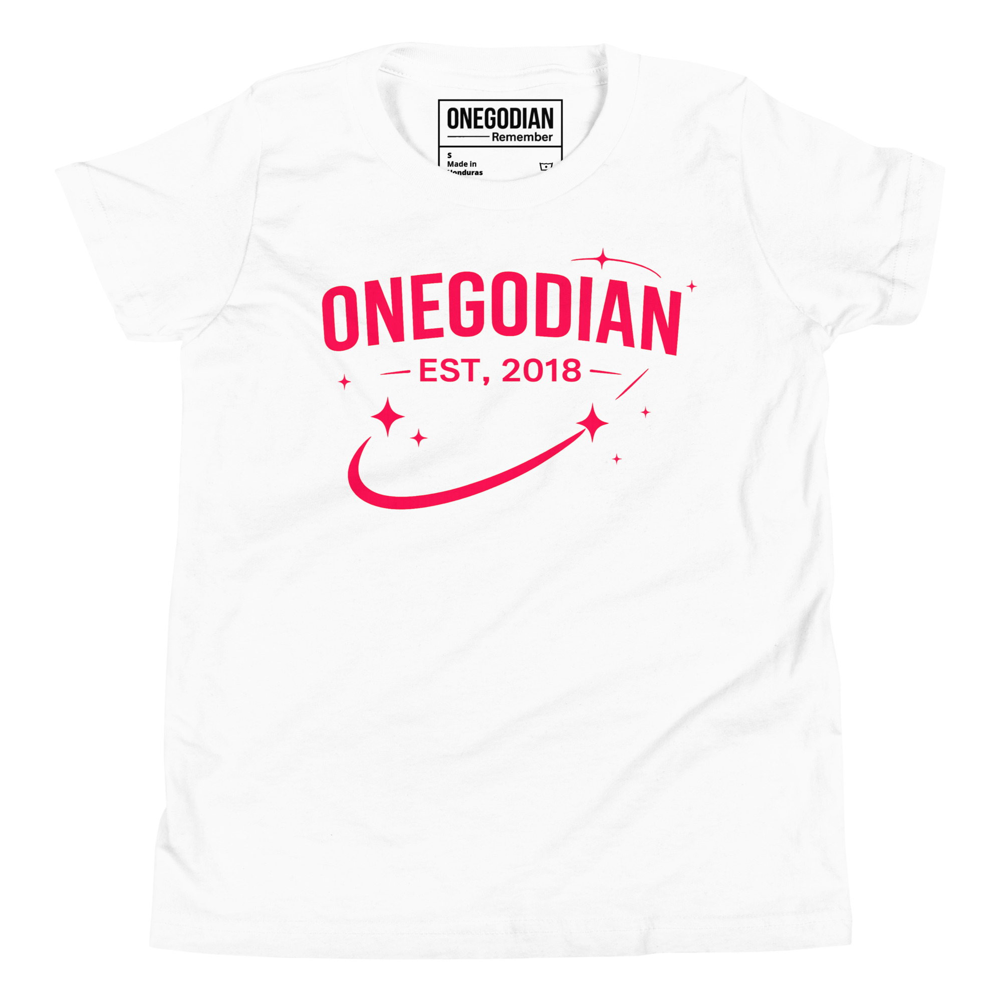 ONEGODIAN: Shooting Star – Youth Short Sleeve T-Shirt – Pink - Image 10