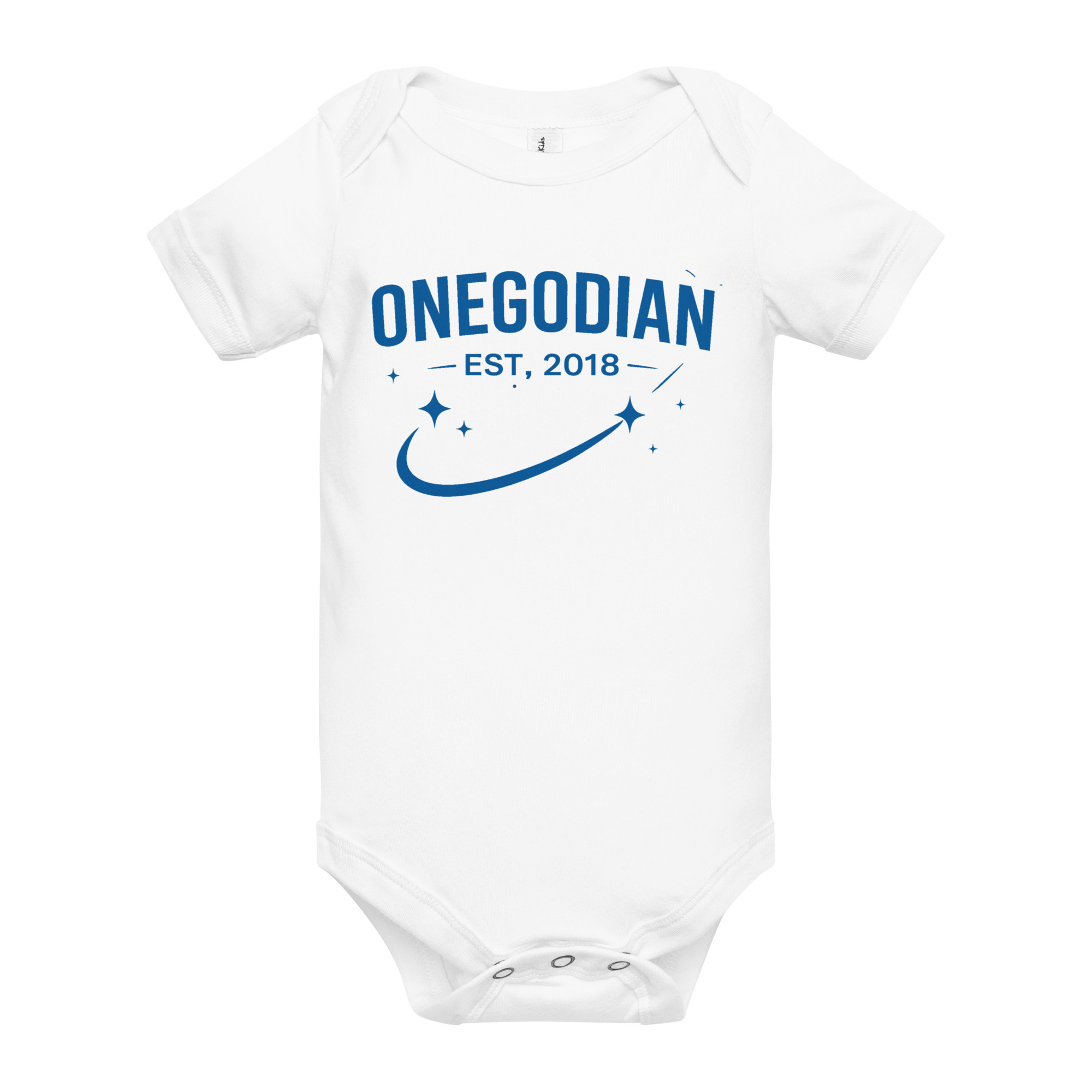 ONEGODIAN: Shooting Star – Baby short sleeve one piece – Royal - Image 4