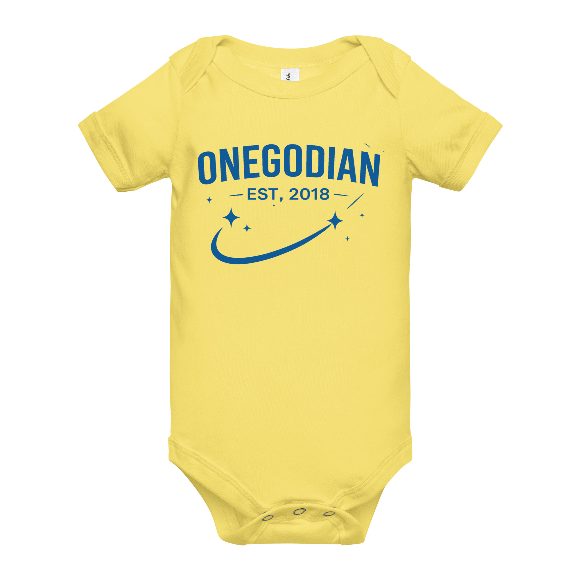 ONEGODIAN: Shooting Star – Baby short sleeve one piece – Royal - Image 3