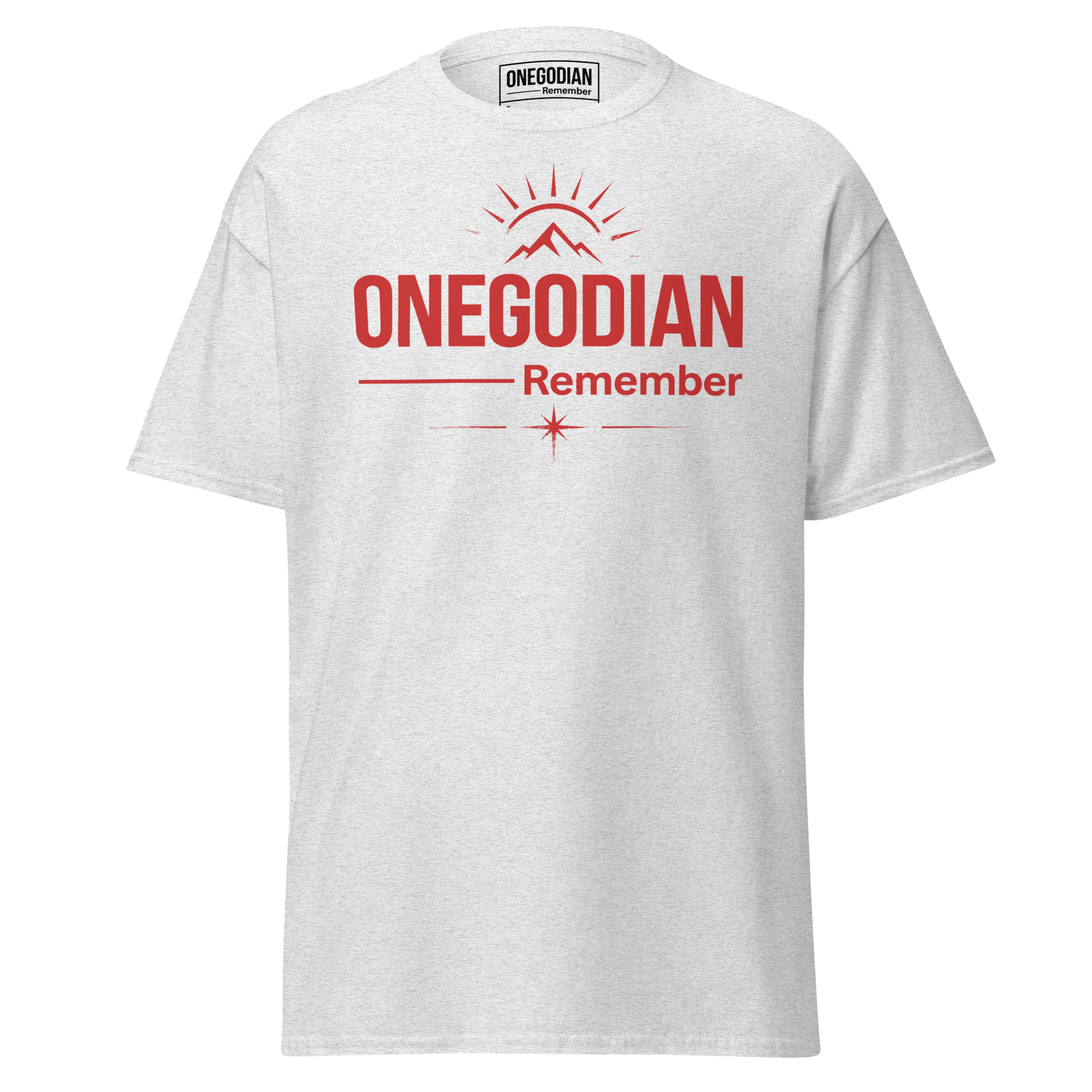 OneGodian: Remember The Mountain - Unisex classic tee - Red - Image 9
