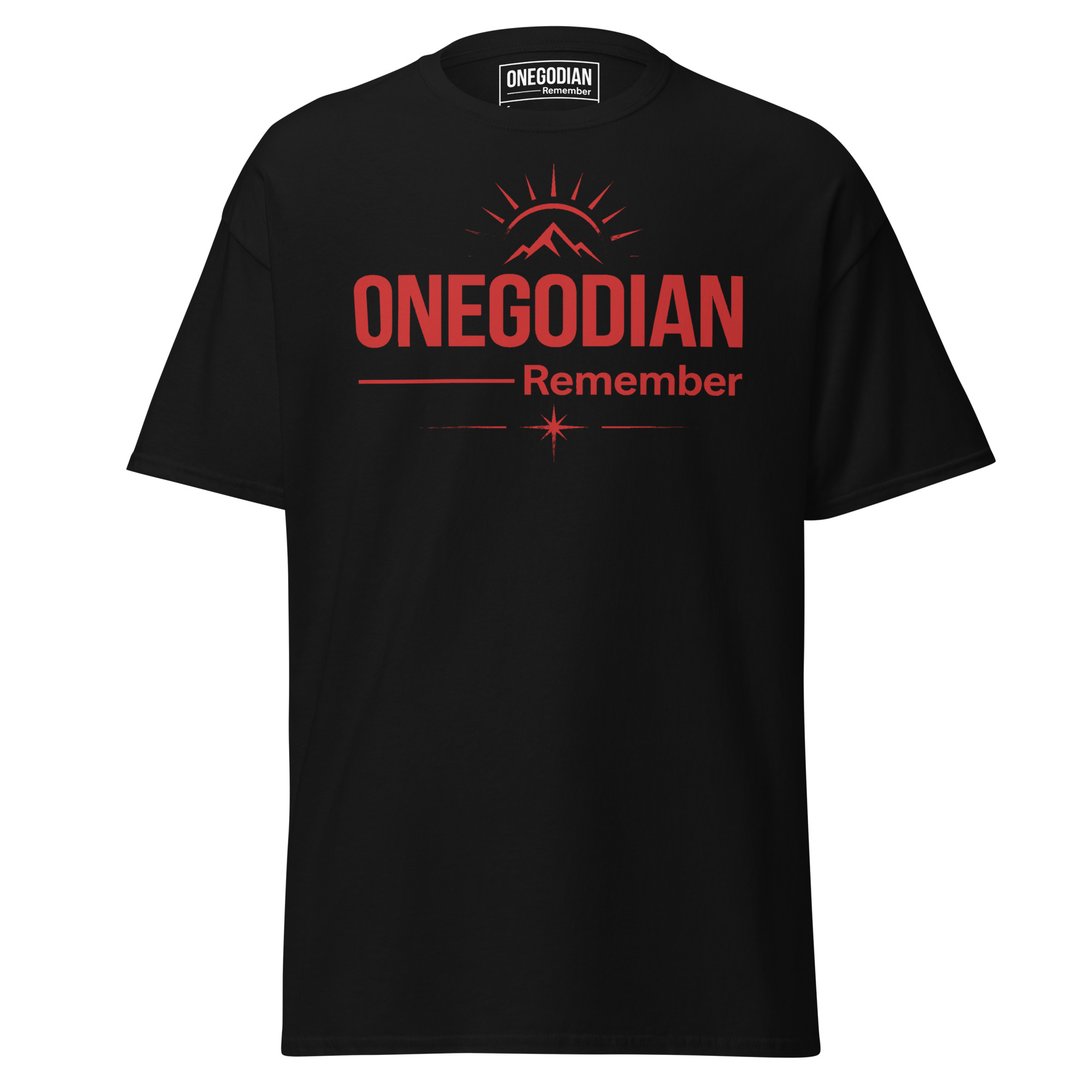 OneGodian: Remember The Mountain - Unisex classic tee - Red - Image 2