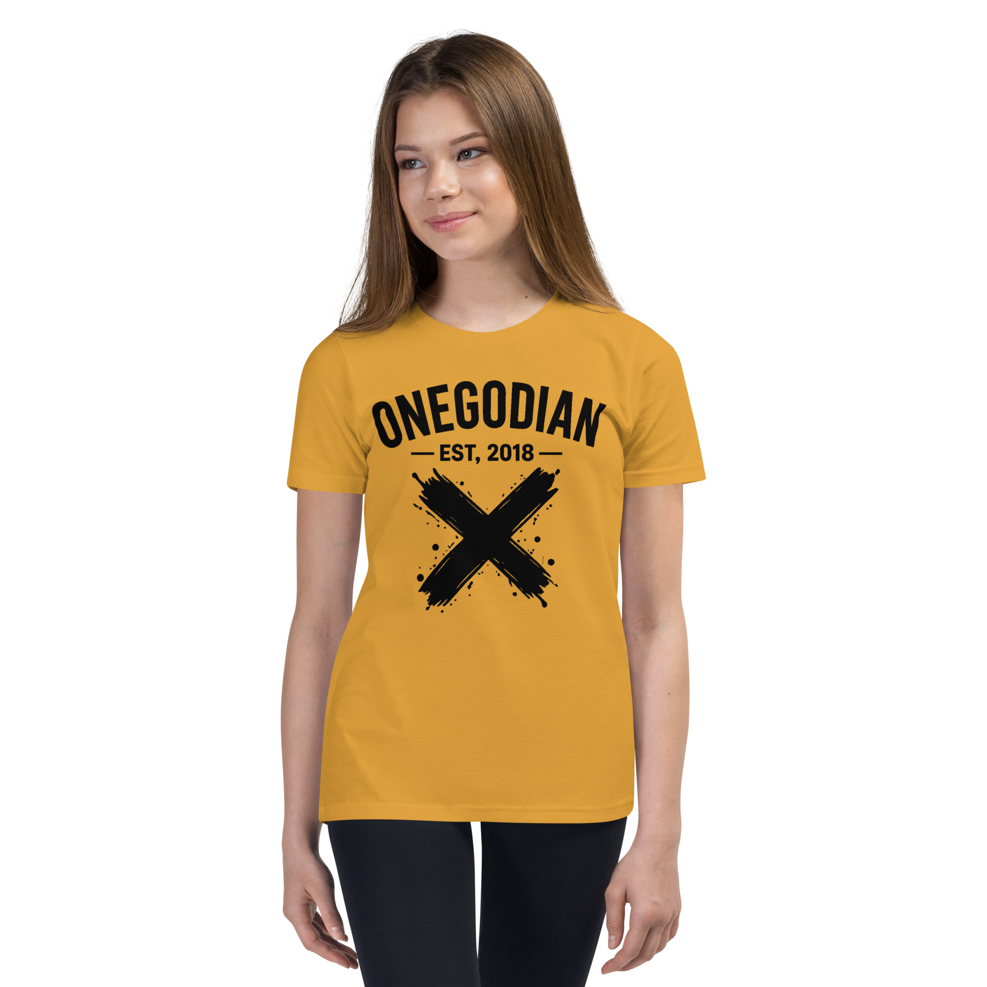 ONEGODIAN: X – Youth Short Sleeve T-Shirt – Black - Image 4