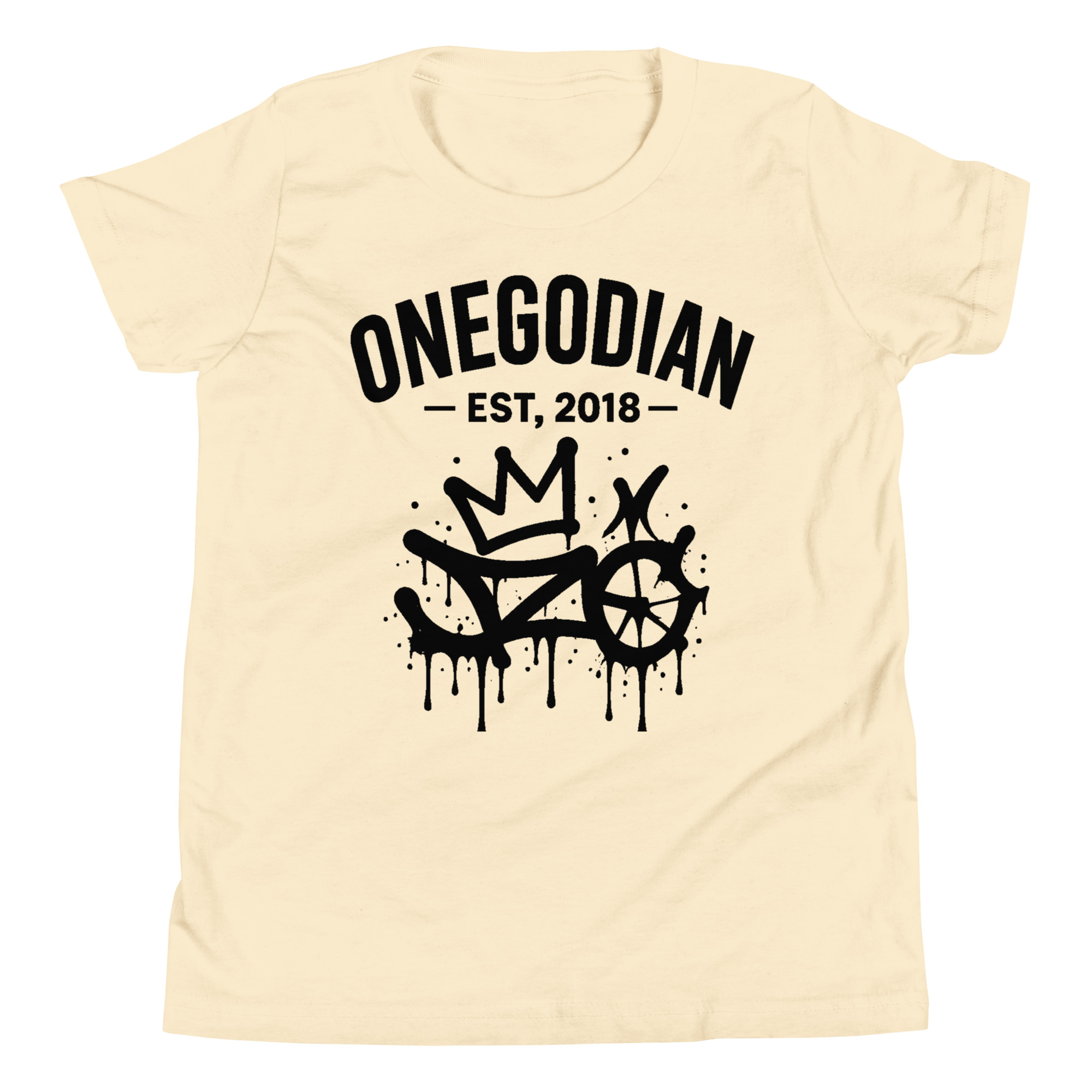 ONEGODIAN: New King – Youth Short Sleeve T-Shirt – Black - Image 17