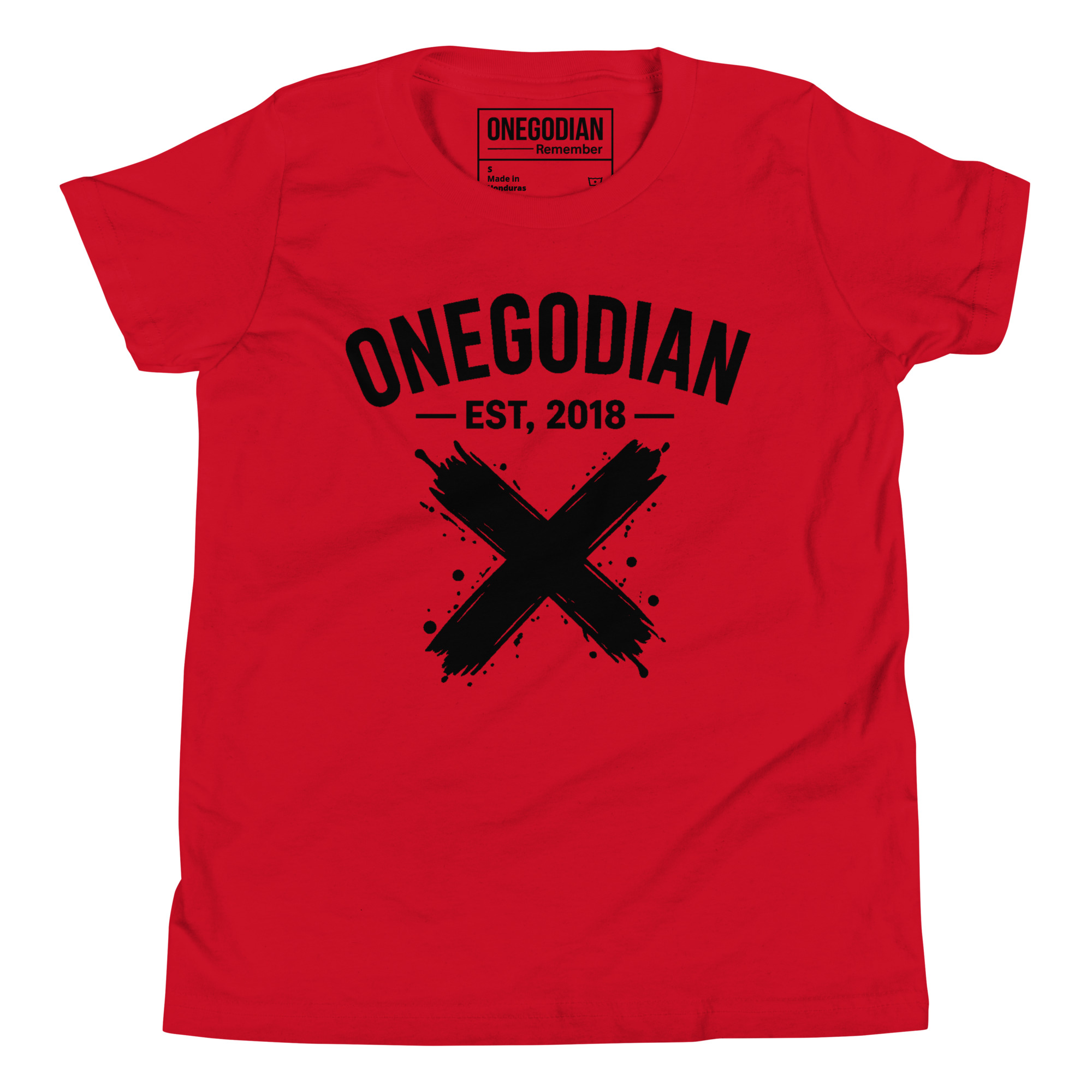 ONEGODIAN: X – Youth Short Sleeve T-Shirt – Black